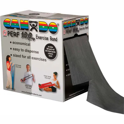 CanDo Non-Latex Therapy Bands - X-Heavy / Black