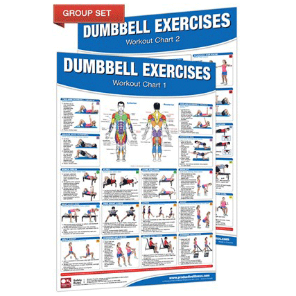 Dumbbell Workout Poster Set